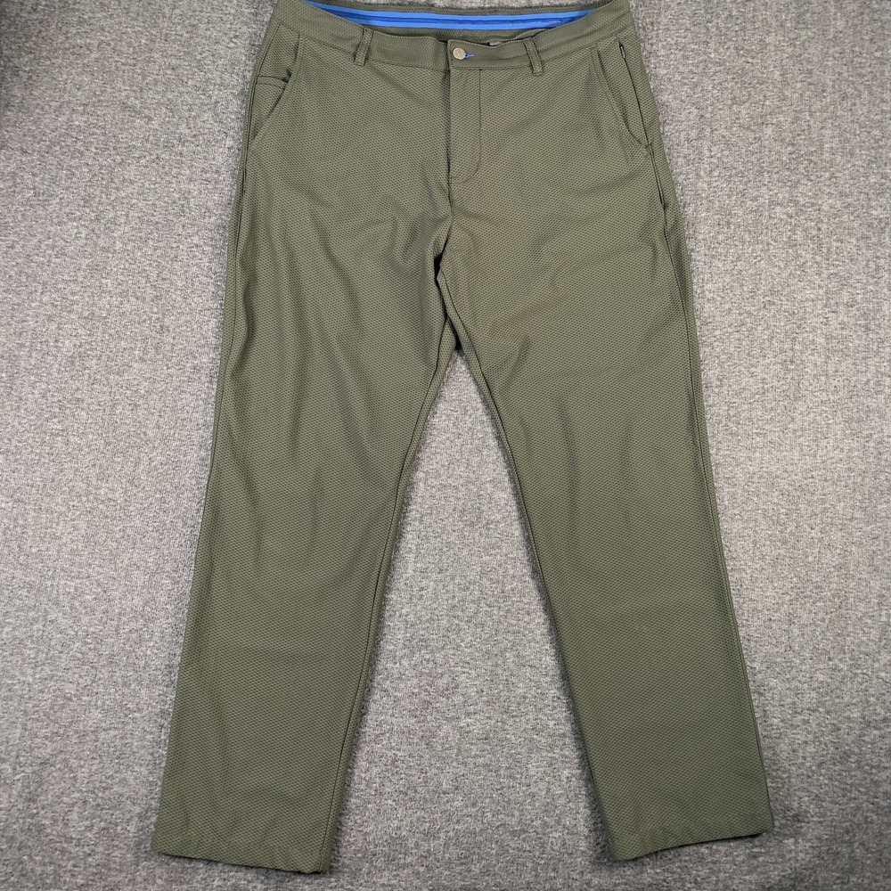 Twillory Air Pants Men 38x31 Green Performance Stretch Modern Tailored